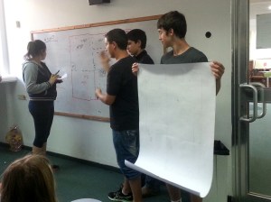 Presentation of the arena sketch to the whole class